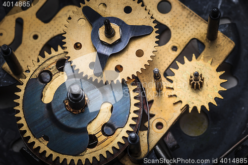 Image of The macro view of clock mechanism