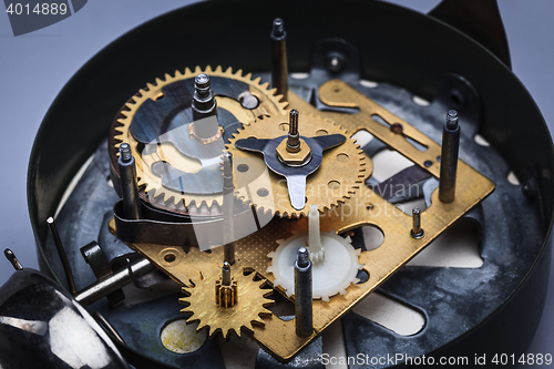 Image of The macro view of clock mechanism