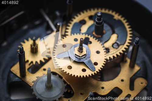 Image of The macro view of clock mechanism