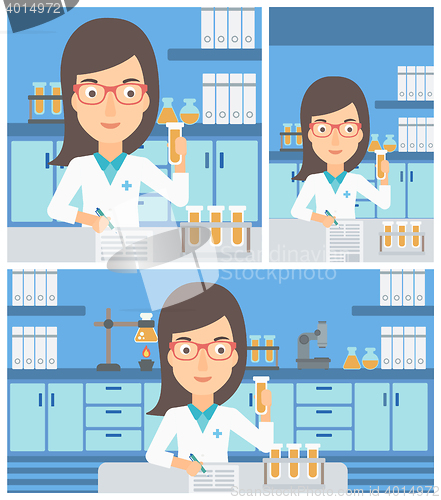 Image of Laboratory assistant working.