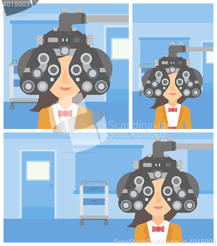 Image of Patient during eye examination.