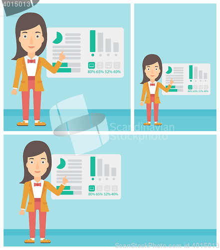 Image of Businesswoman making business presentation.
