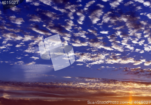 Image of the sky during sunset