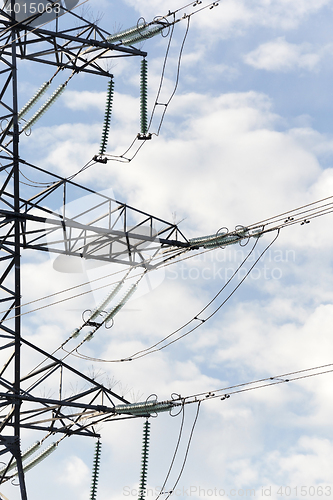 Image of High-voltage power poles