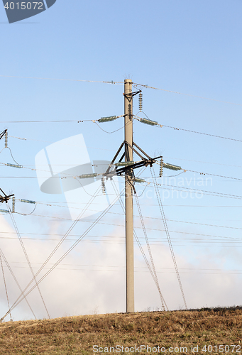 Image of High-voltage power poles