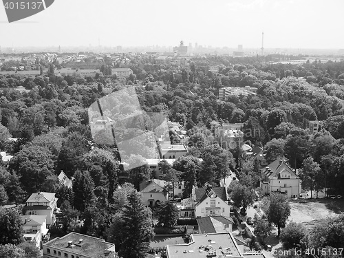 Image of Aerial view of Berlin in black and white