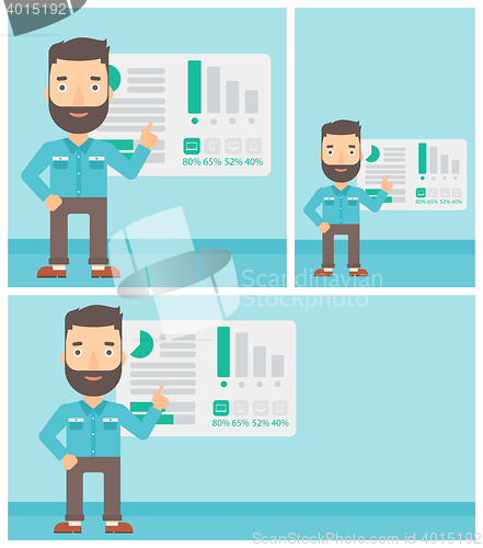 Image of Businessman making business presentation.