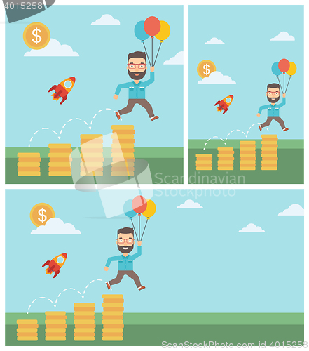 Image of Successful business start up vector illustration.