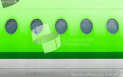 Image of Windows of the green airplane