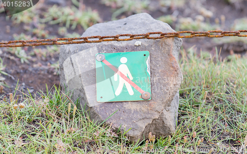 Image of Forbidden to walk over here - Iceland