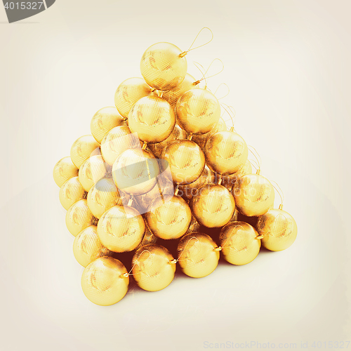 Image of Traditional Christmas toys. 3D illustration. Vintage style.