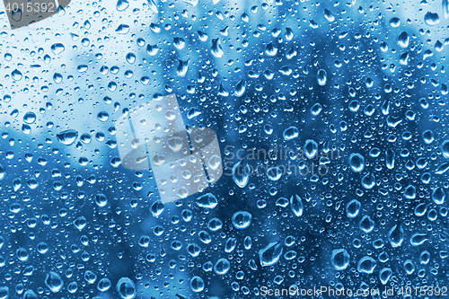 Image of Water drops on glass