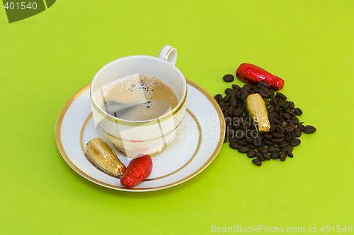 Image of hot coffee and chocolates