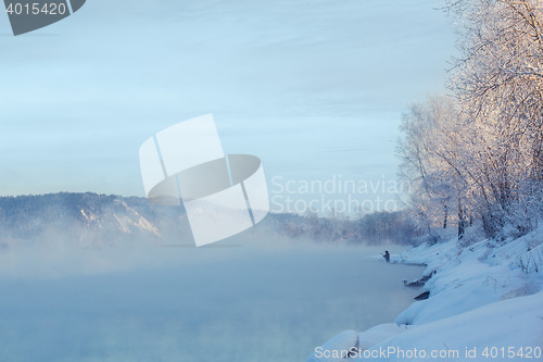 Image of Winter river landscape