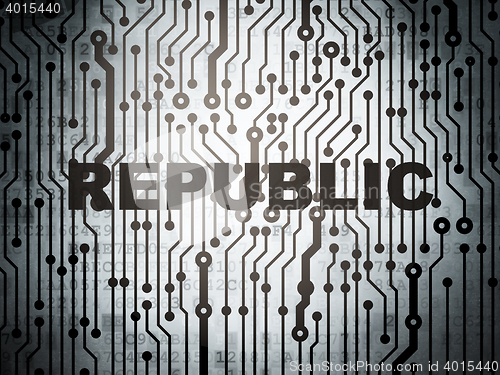 Image of Political concept: circuit board with Republic