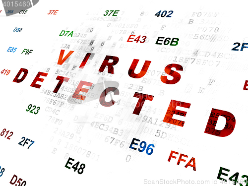 Image of Security concept: Virus Detected on Digital background