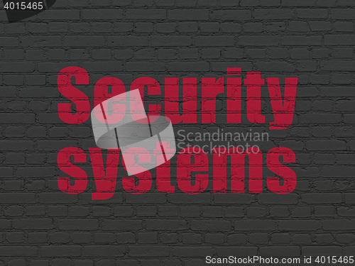 Image of Protection concept: Security Systems on wall background