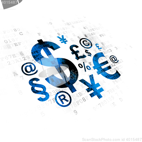 Image of News concept: Finance Symbol on Digital background