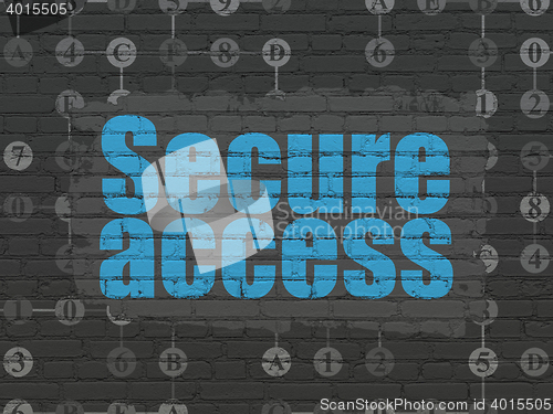 Image of Security concept: Secure Access on wall background