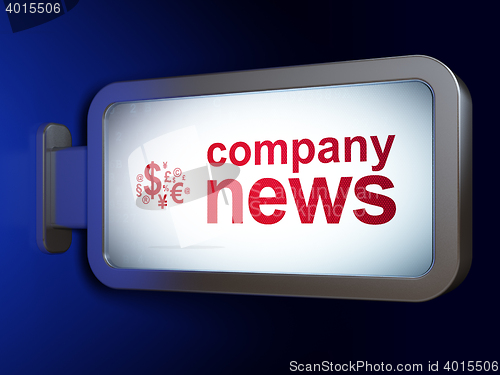 Image of News concept: Company News and Finance Symbol on billboard background