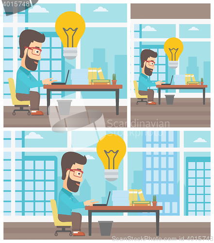 Image of Successful business idea vector illustration.