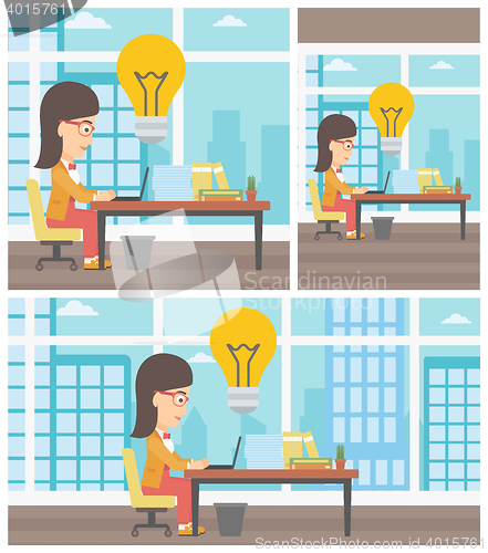 Image of Successful business idea vector illustration.