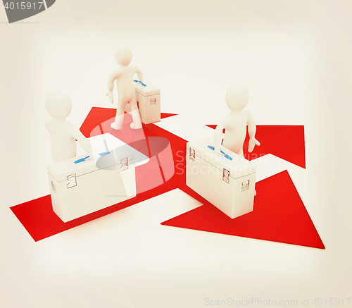 Image of . 3D illustration. Vintage style.