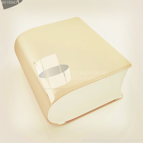 Image of Glossy Book Icon isolated on a white background . 3D illustratio