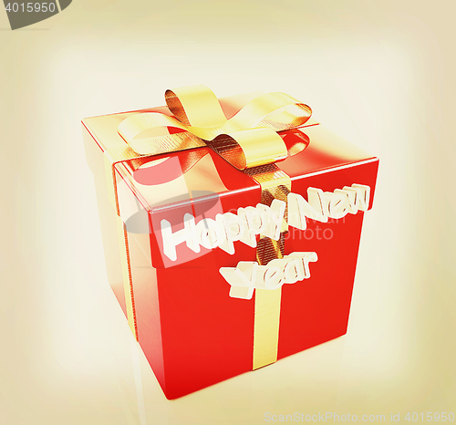 Image of Bright christmas gifts. 3D illustration. Vintage style.