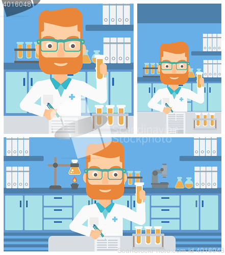 Image of Laboratory assistant working.