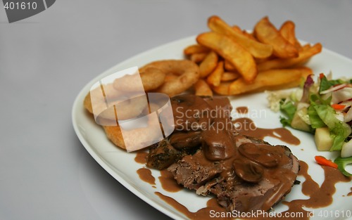 Image of steak and fries