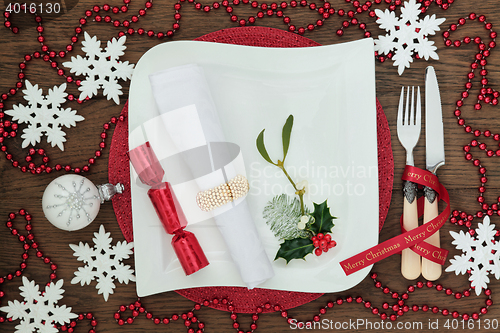 Image of Christmas Decorative Table Setting