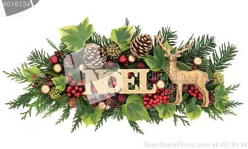 Image of Noel Sign and Flora Decoration