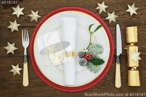 Image of Christmas Decorative Table Setting