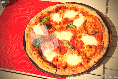 Image of Pizza Margherita with basil