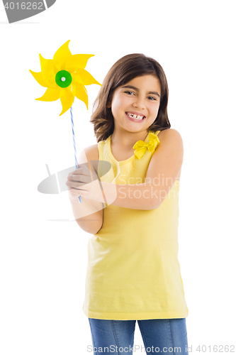 Image of Playing with a windmill