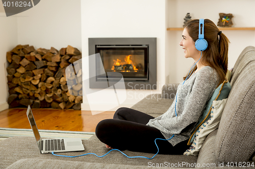 Image of Working at home while listen music