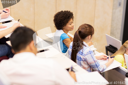 Image of group of international students in lecture hall