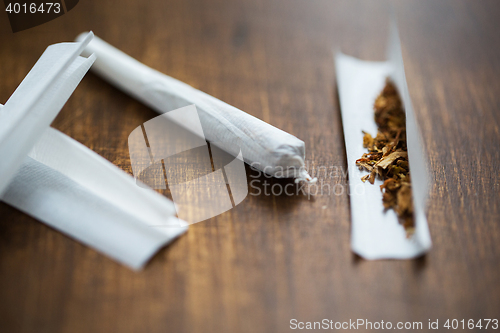 Image of close up of marijuana joint and tobacco