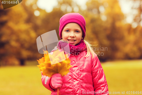 Image of happy beautiful little girl portrait outdoors