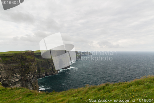 Image of cliffs of moher and atlantic ocean in ireland