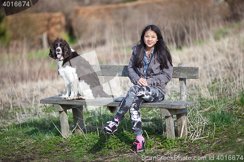 Image of Child and dog