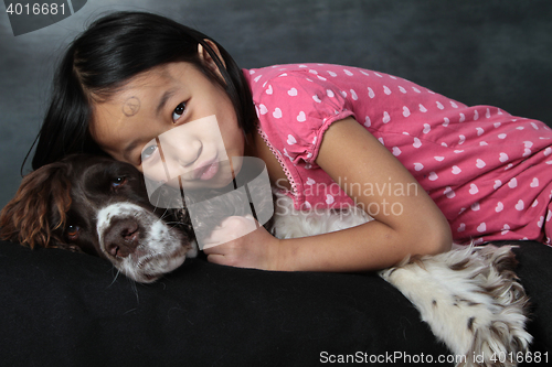 Image of Child and dog