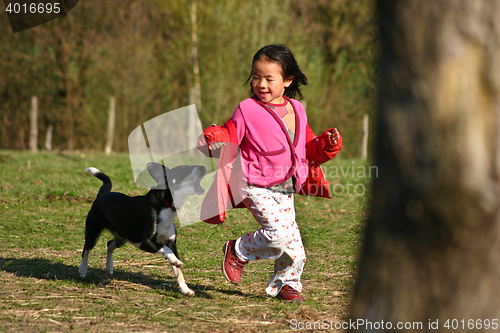 Image of Child and dog