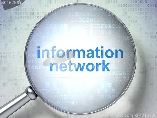 Image of Information concept: Information Network with optical glass