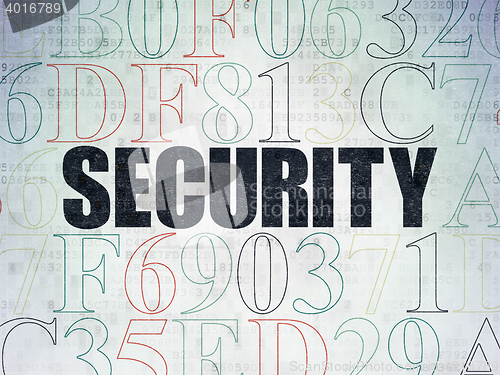 Image of Privacy concept: Security on Digital Data Paper background