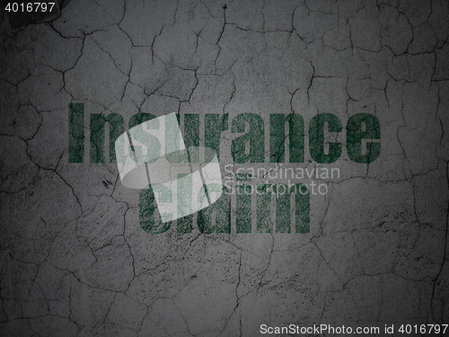 Image of Insurance concept: Insurance Claim on grunge wall background