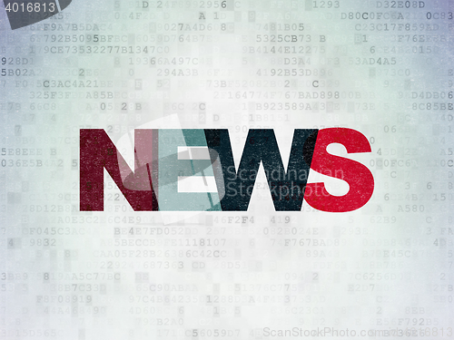 Image of News concept: News on Digital Data Paper background