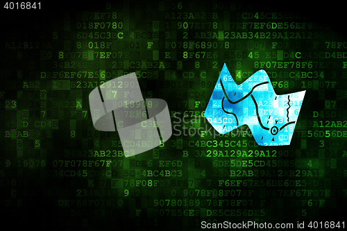 Image of Vacation concept: Map on digital background