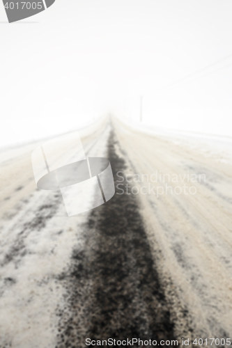 Image of road in winter